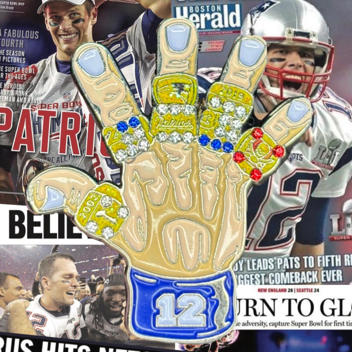 The New England 7 Rings - THE TOM BRADY