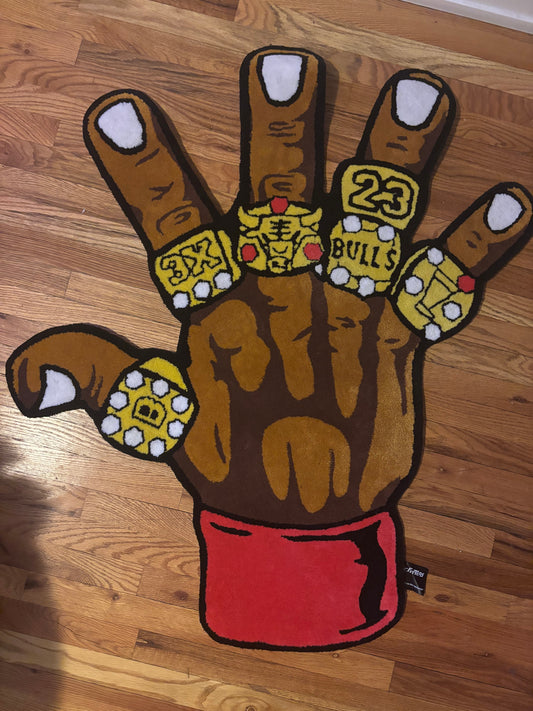 Chicago 6 Rings 4 Foot Rug