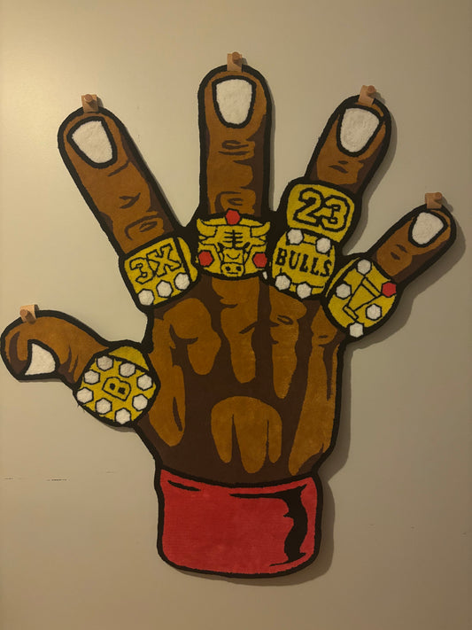 Chicago 6 Rings 5 Foot Rug