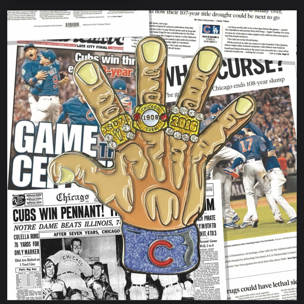 Chicago Cubs 3 Rings 3.0 (Glow in the dark)