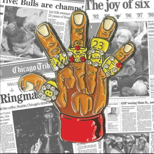 Chicago 6 Rings Pin
